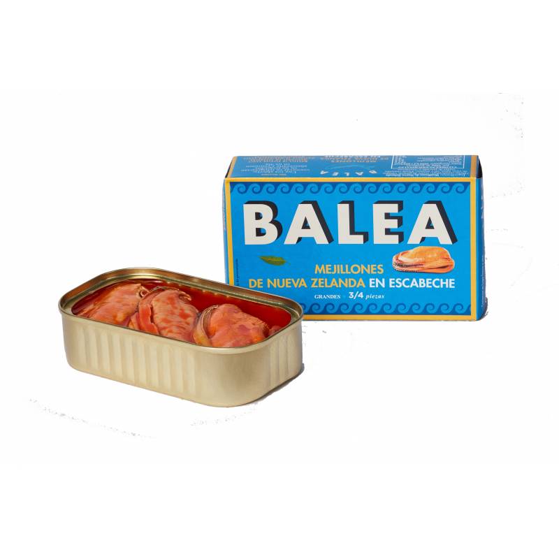 Mejillones Nueva Zelanda en Escabeche Balea 3/4 piezas
